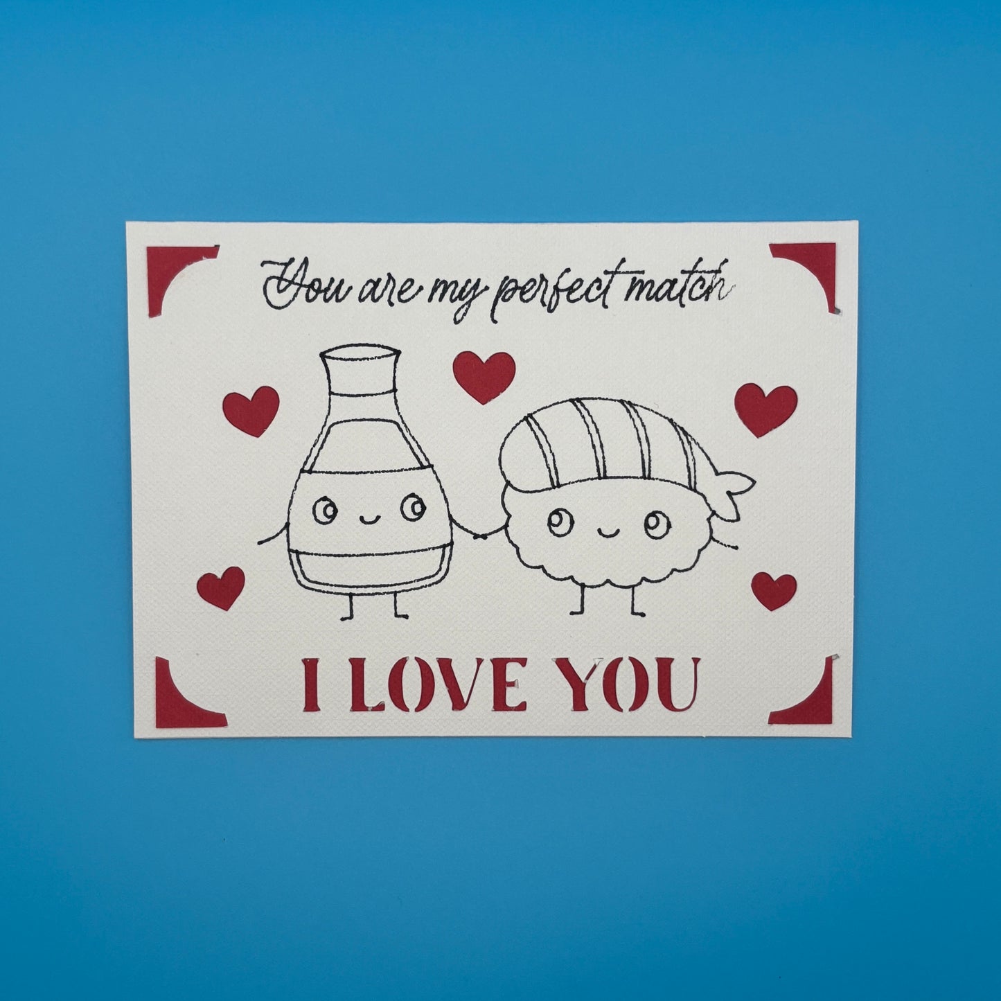 Sushi 'I Love You' Card