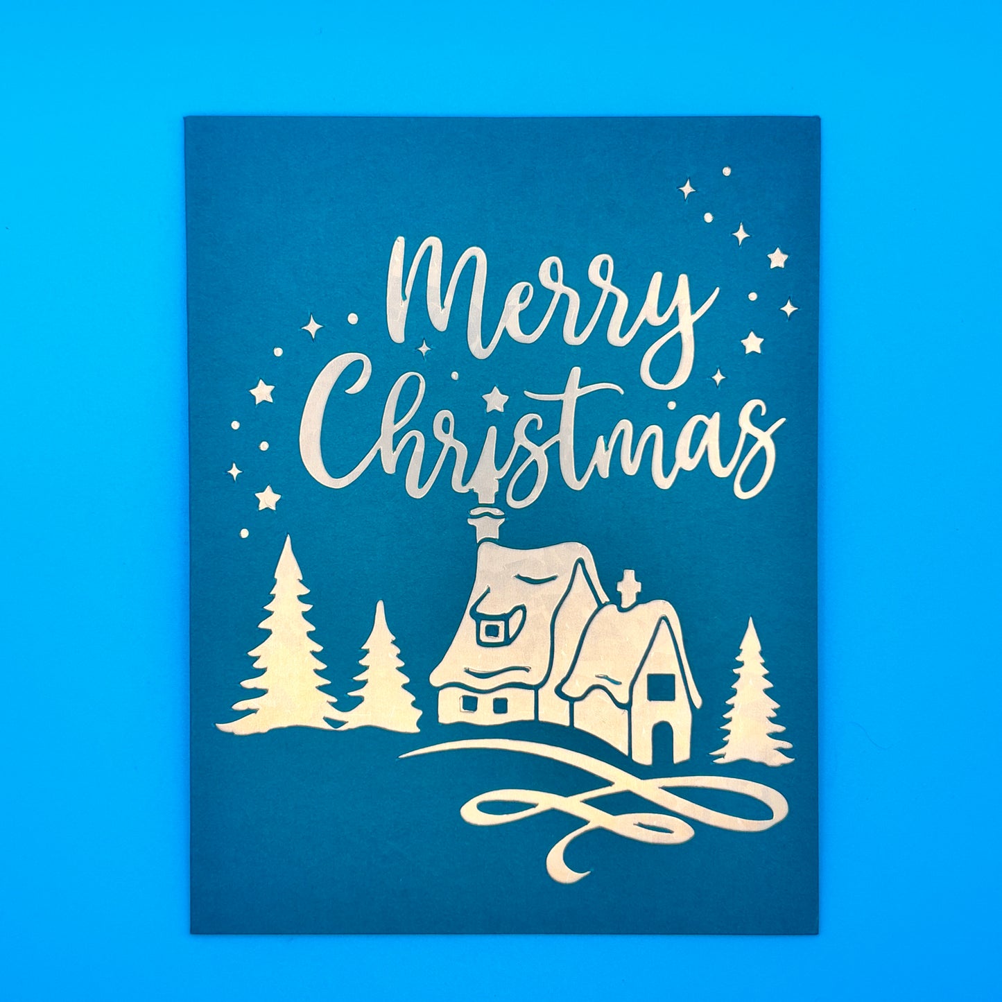 Merry Christmas Cabin Card