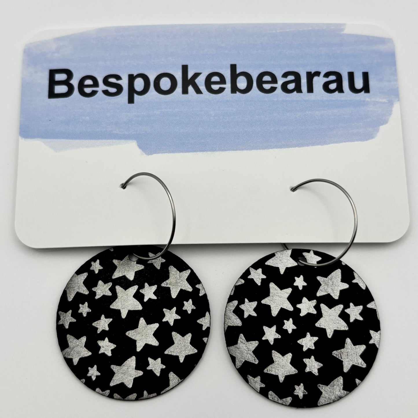 Vegan Leather Circle Hoops