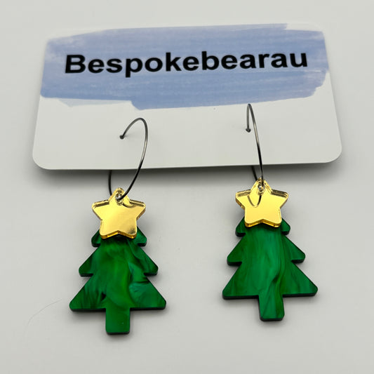 Christmas Tree Hoops