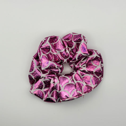 Pink Mermaid Scales Scrunchie