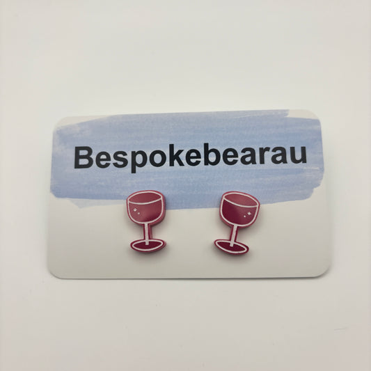 Wine Stud Earrings