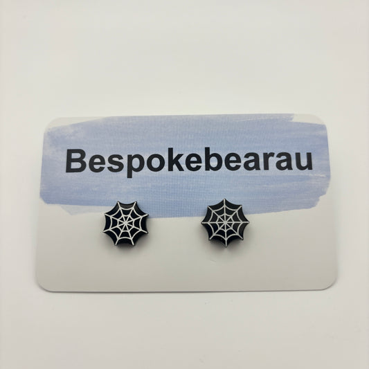 Spider Web Stud Earrings
