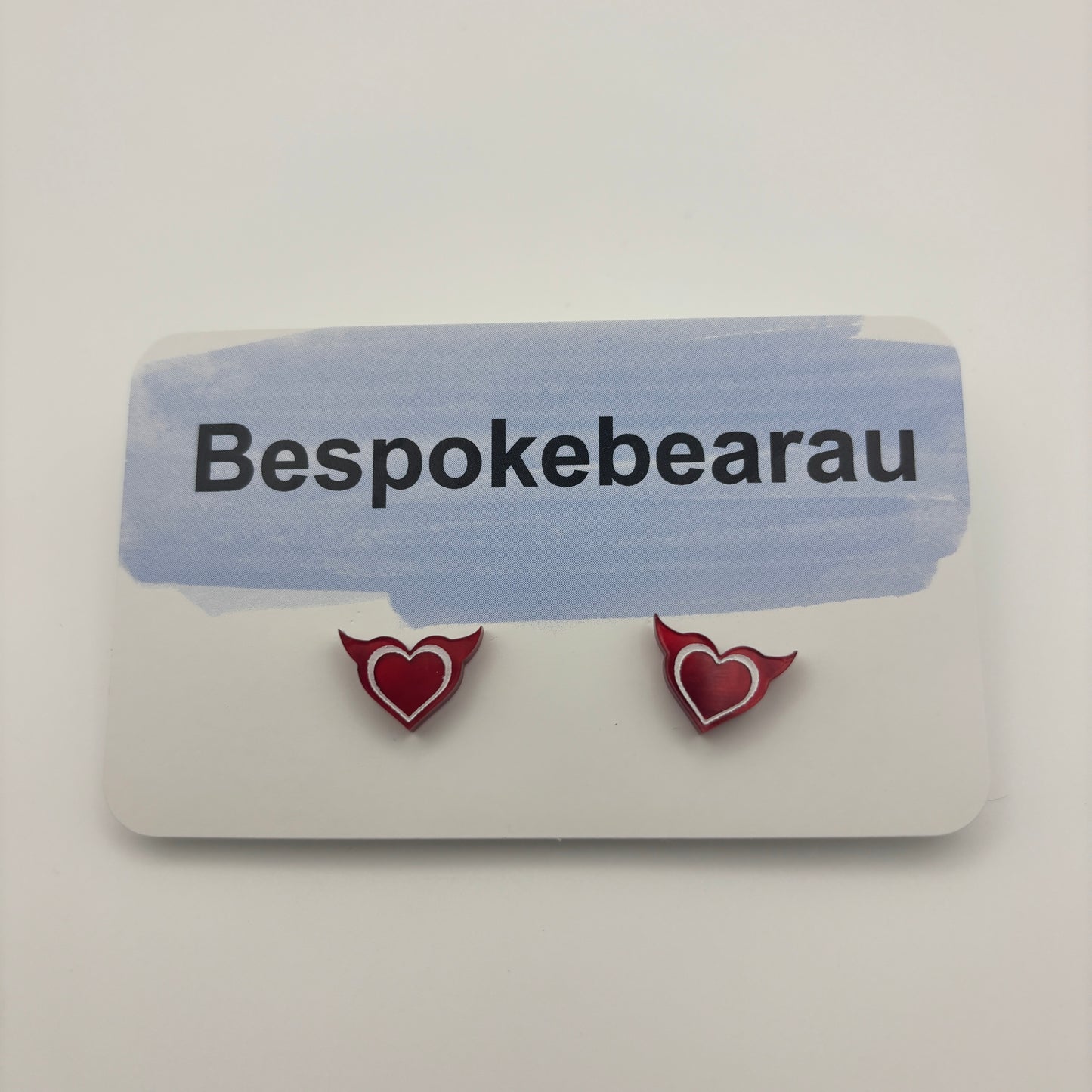 Devil Heart Stud Earrings