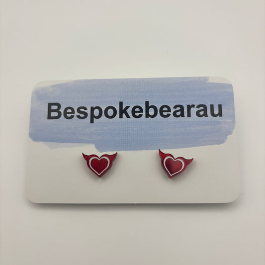 Devil Heart Stud Earrings