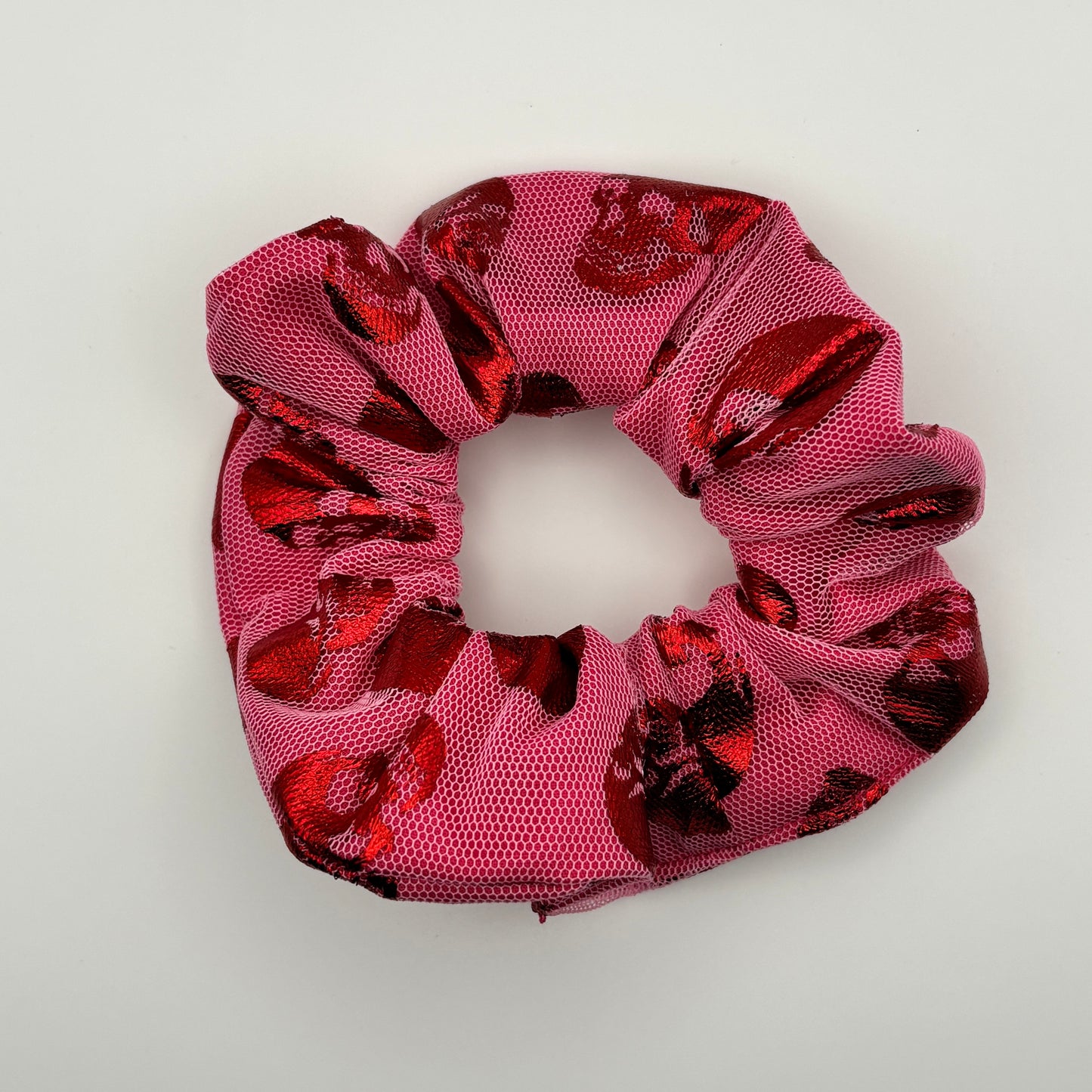 Pink Skull Scrunchie