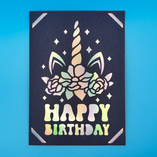 Unicorn Happy Birthday Card